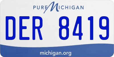 MI license plate DER8419