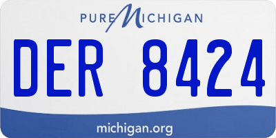 MI license plate DER8424