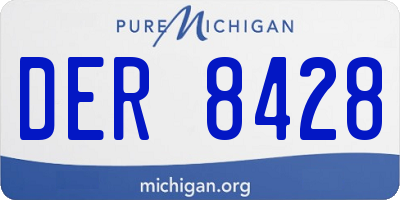 MI license plate DER8428