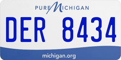 MI license plate DER8434
