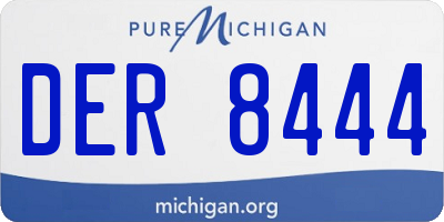 MI license plate DER8444