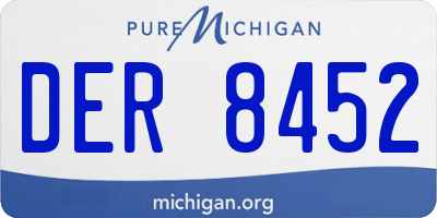 MI license plate DER8452