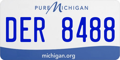 MI license plate DER8488