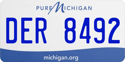 MI license plate DER8492