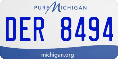 MI license plate DER8494
