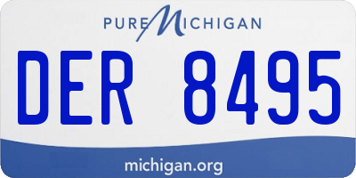 MI license plate DER8495