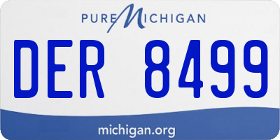 MI license plate DER8499