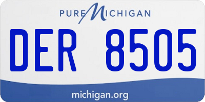 MI license plate DER8505
