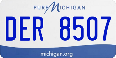MI license plate DER8507