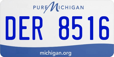MI license plate DER8516