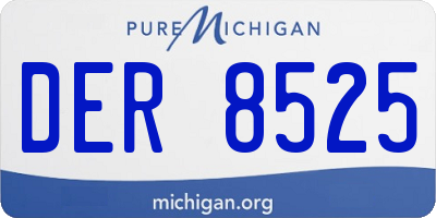 MI license plate DER8525