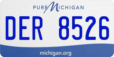 MI license plate DER8526