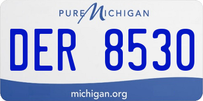 MI license plate DER8530