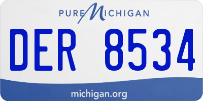 MI license plate DER8534