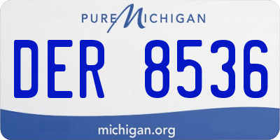 MI license plate DER8536
