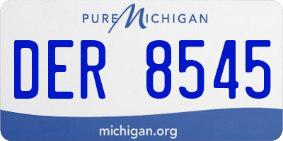 MI license plate DER8545