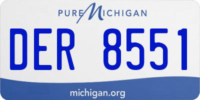 MI license plate DER8551