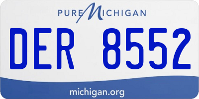 MI license plate DER8552