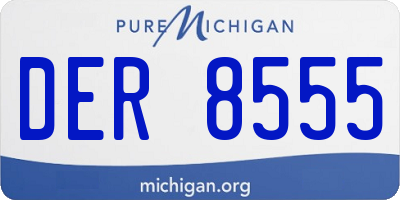 MI license plate DER8555