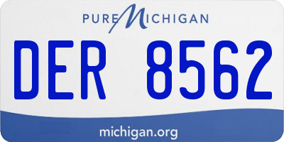 MI license plate DER8562