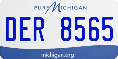 MI license plate DER8565