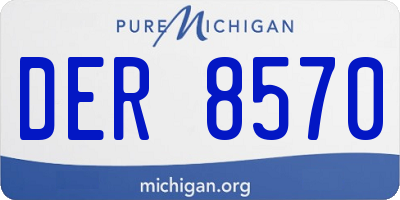 MI license plate DER8570