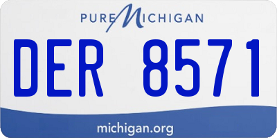 MI license plate DER8571