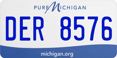 MI license plate DER8576