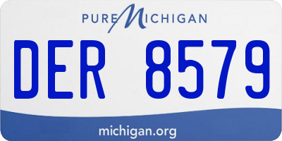 MI license plate DER8579