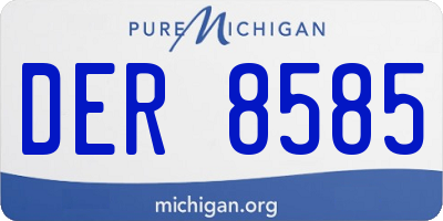 MI license plate DER8585