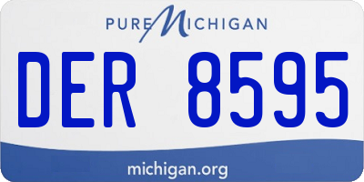 MI license plate DER8595