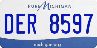 MI license plate DER8597