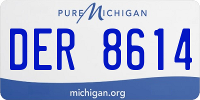 MI license plate DER8614