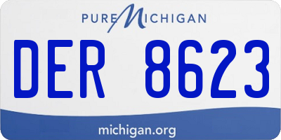 MI license plate DER8623
