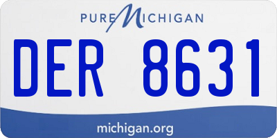 MI license plate DER8631
