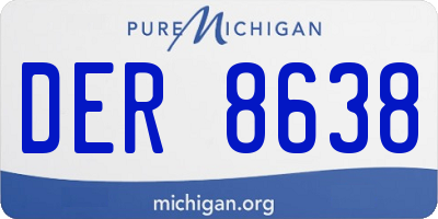 MI license plate DER8638
