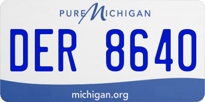 MI license plate DER8640