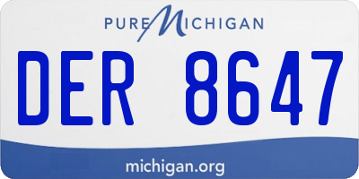 MI license plate DER8647