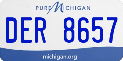 MI license plate DER8657
