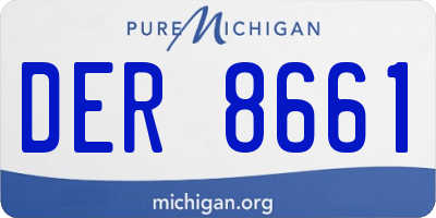MI license plate DER8661