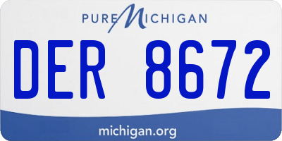 MI license plate DER8672