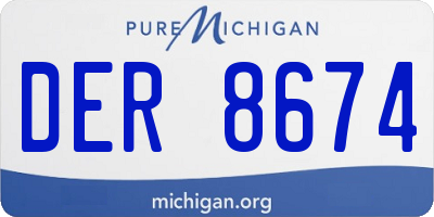 MI license plate DER8674