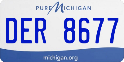 MI license plate DER8677