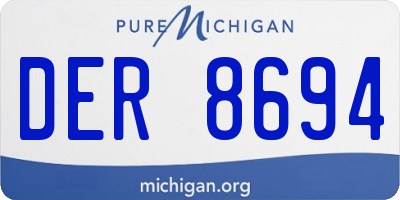 MI license plate DER8694