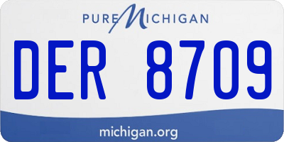 MI license plate DER8709