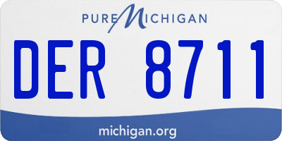 MI license plate DER8711