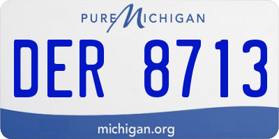 MI license plate DER8713