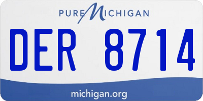 MI license plate DER8714
