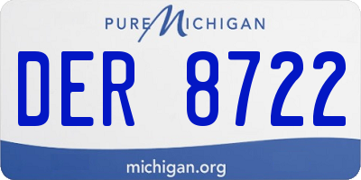 MI license plate DER8722