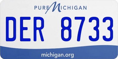 MI license plate DER8733